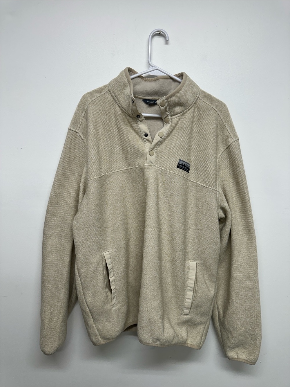 Eddie Bauer Men's Sweater Fleece - Cream - Large - Picture 3 of 11